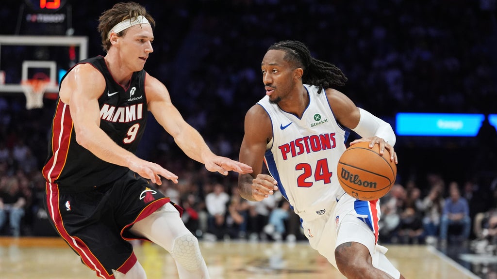 Giannis Antetokounmpo's 36 points not enough as Pistons beat Heat 128-111 to send Miami to 0-2 start — CBS Miami, Miami Business news