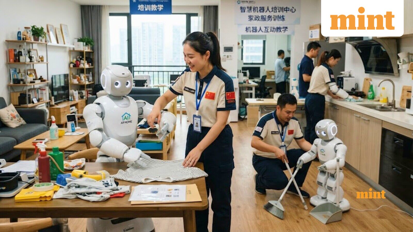 Workers in China are teaching robots everyday chores, earning ₹57,000 monthly by folding clothes, sweeping floors, more — Mint India, Miami Technology news